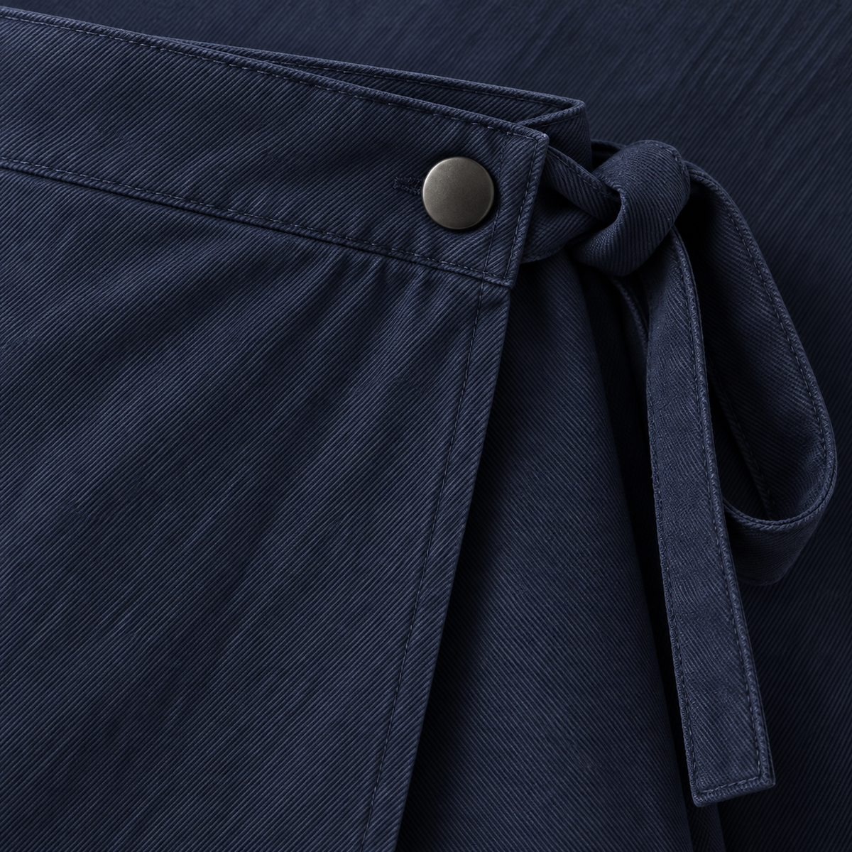 Elowen Skirt side tie fastening and twill detail
