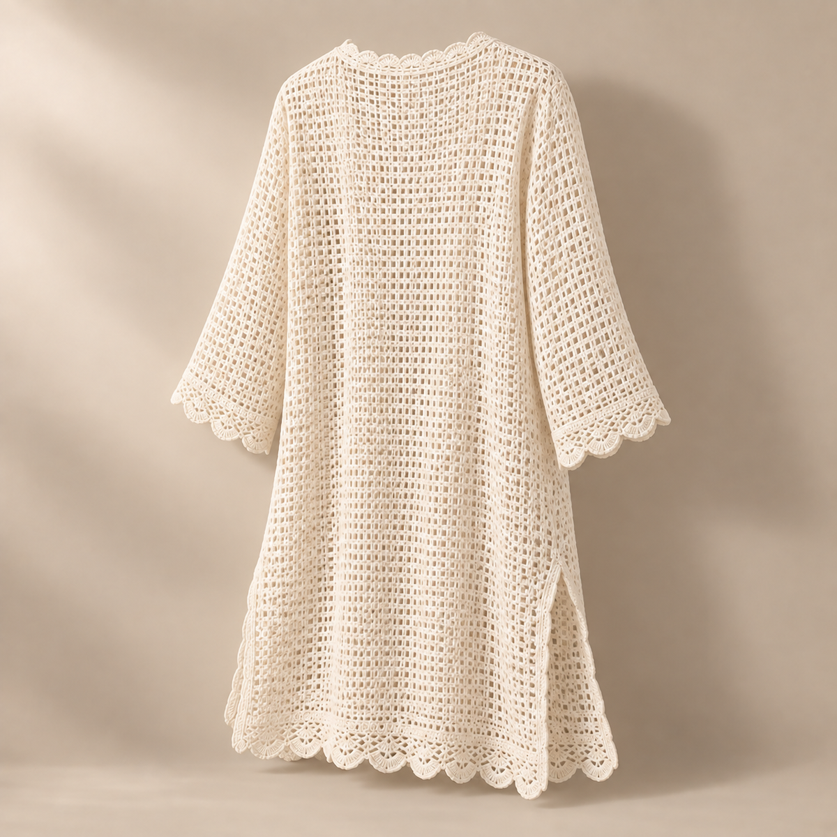 Sienna Crochet-Trim Cover-Up back view