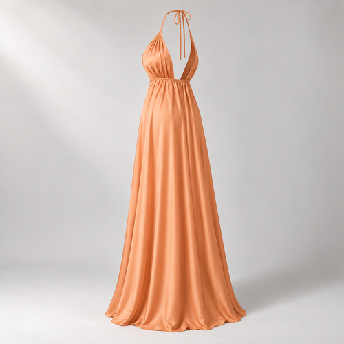 Aurelia Halter Maxi Dress open back view