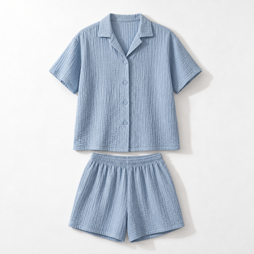 Caelis Cloud Gauze Co-ord Set front view