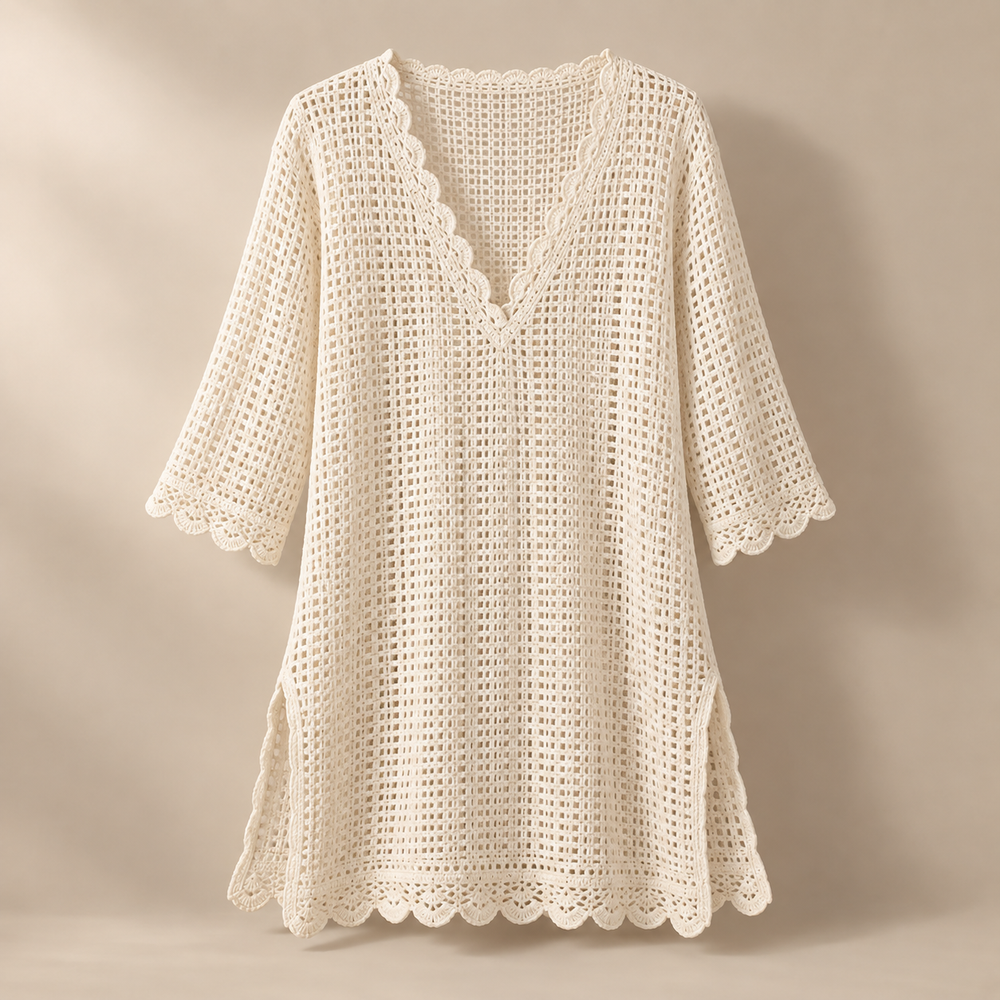 Sienna Crochet-Trim Cover-Up