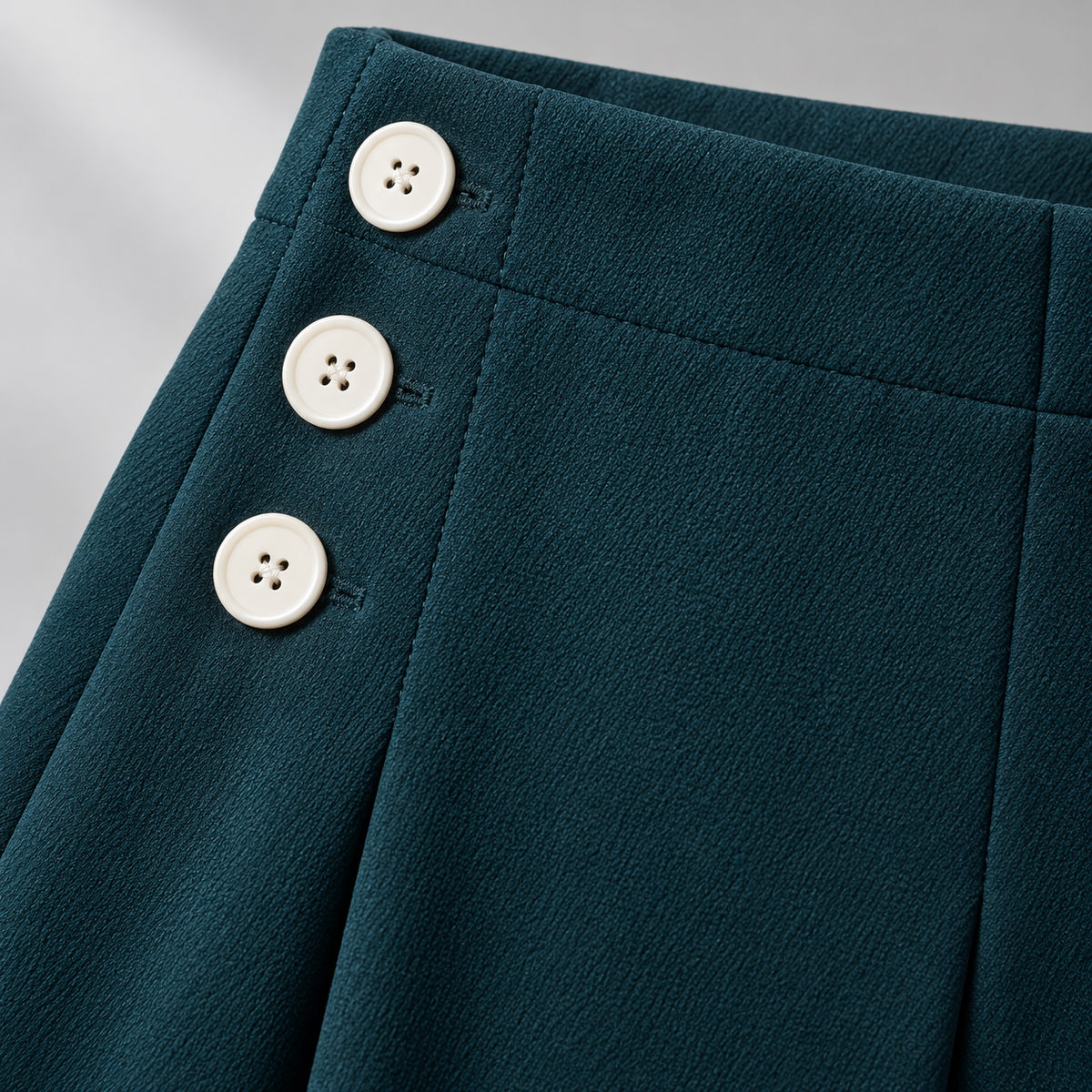 Velune Trouser sailor button and crepe detail